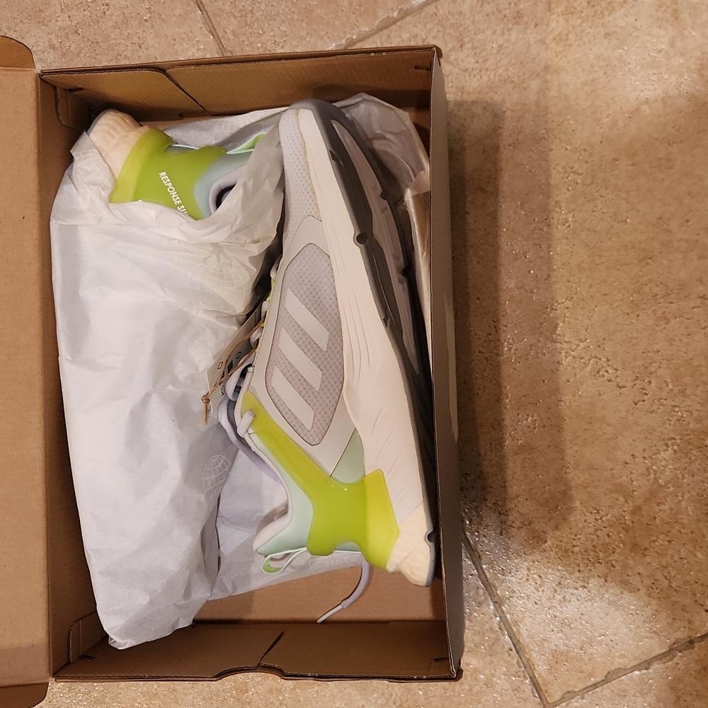 Adidas Lime and Gray Running Shoes